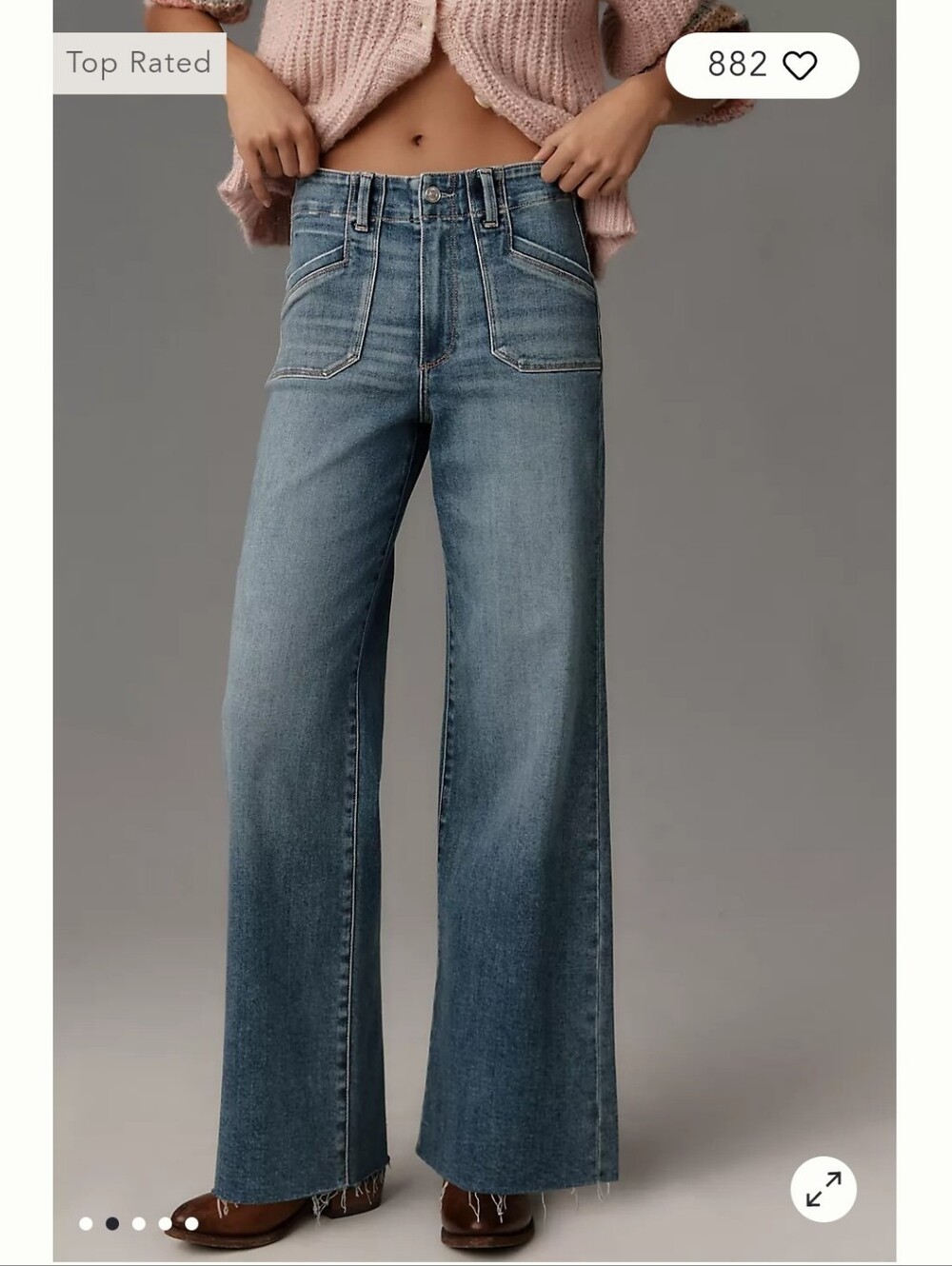 PAIGE Aneesa Wide Leg Jeans Petite - Picture 2 of 9